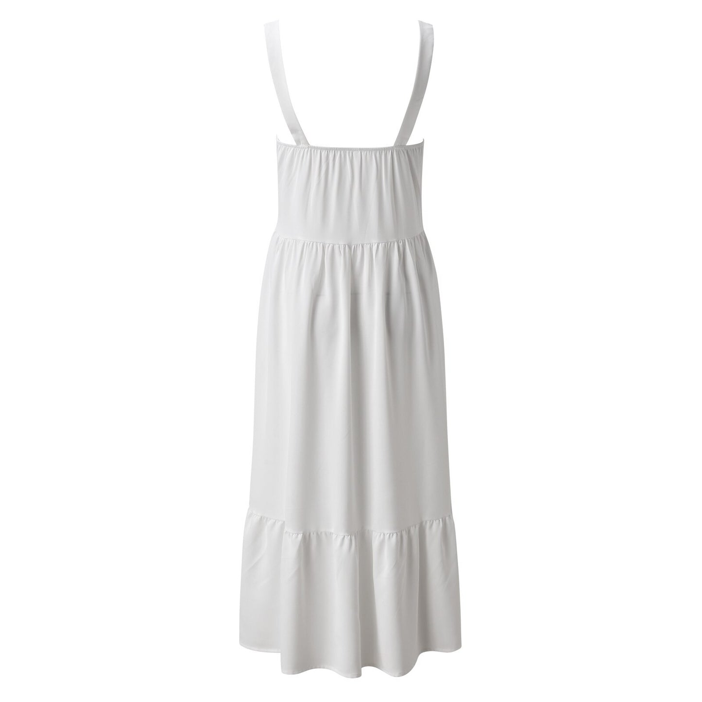 White Lace Dress Women Summer Casual Sexy Embroidered