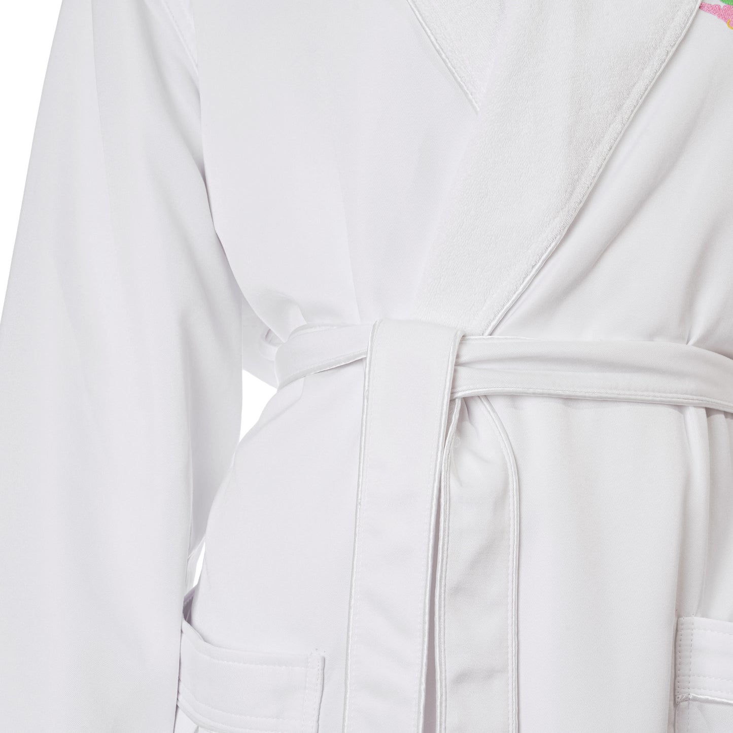 Kissing Frogs Unisex Robe (White)