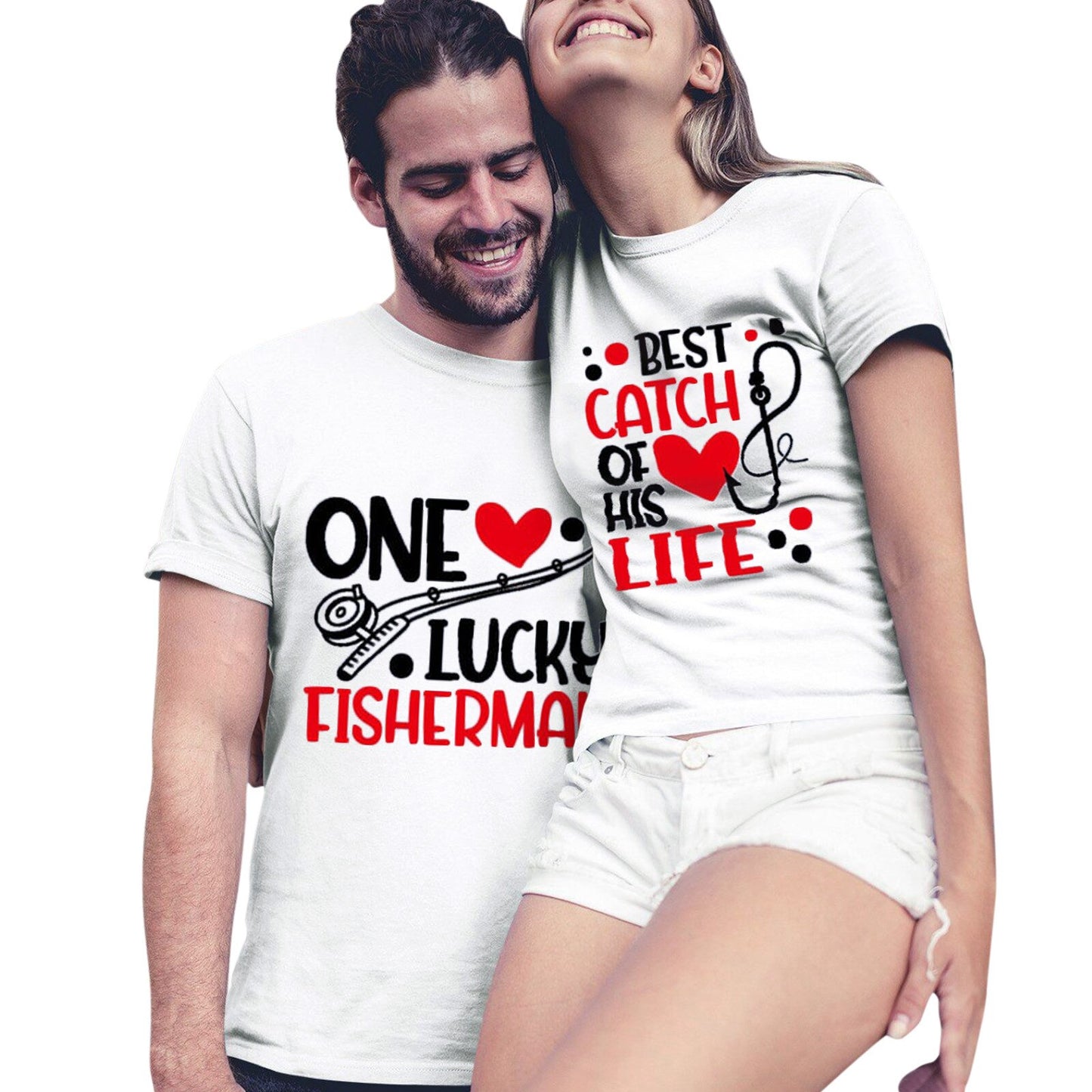 Lucky Fisherman / Best Catch T-Shirt for Couples